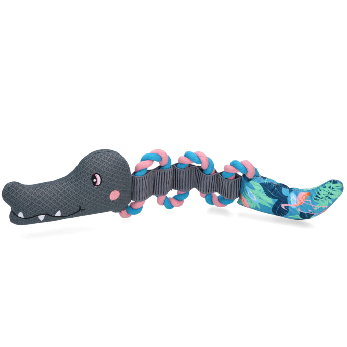 CoolPets Pull Me! Crocky Rope (Flamingo) 4 CoolPets Pull Me! Crocky Rope (Flamingo) - Afbeelding 2