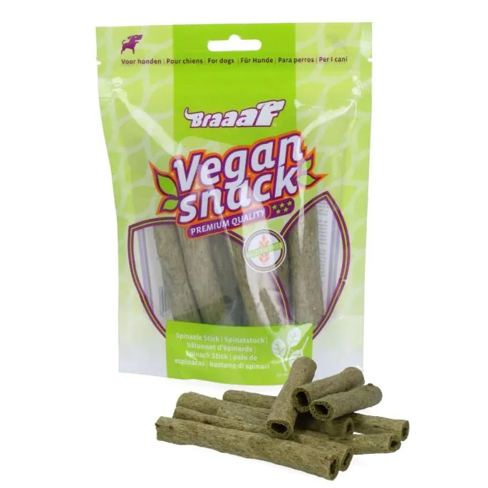 Braaaf Vegan Sticks Spinazie. 12cm, 80 Gram 3 Braaaf Vegan Sticks Spinazie. 12cm, 80 Gram
