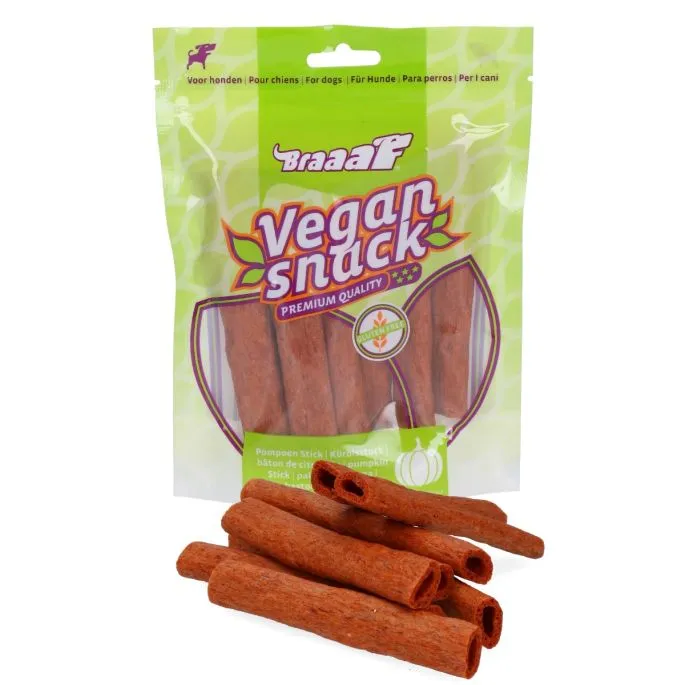 Braaaf Vegan Sticks Pompoen. 12cm 80 Gram 3 Braaaf Vegan Sticks Pompoen. 12cm 80 Gram