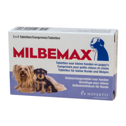 Milbemax Tabletten Puppy/Kleine Hond 4 Tabl. <5kg 4 St -hondenvoer Verkoopwinkel 90584