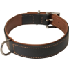 Junai.nl Hondenhalsband Soft Gevoerd Zwart / Cognac -hondenvoer Verkoopwinkel junainl hondenhalsband soft gevoerd zwart cognac