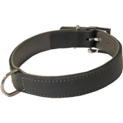 Junai.nl Hondenhalsband Soft Gevoerd Zwart / Grijs