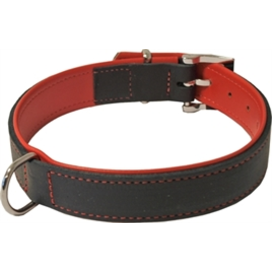 Junai.nl Hondenhalsband Soft Gevoerd Zwart / Rood 3 Junai.nl Hondenhalsband Soft Gevoerd Zwart / Rood